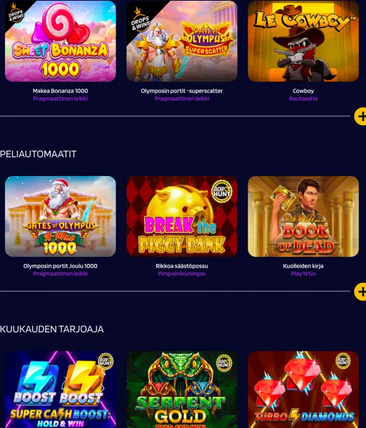 Luo tili ja liity Joki Casino